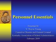 Personnel Essentials