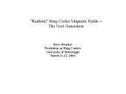 "Realistic" Ring Cooler Magnetic Fields --