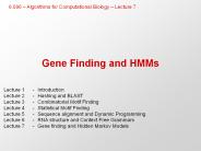 Gene Finding and HMMs