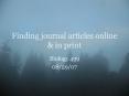Finding journal articles online PowerPoint PPT Presentation