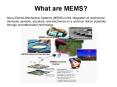 What are MEMS PowerPoint PPT Presentation