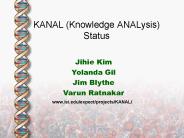 KANAL (Knowledge ANALysis) Status