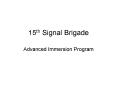 15th Signal Brigade PowerPoint PPT Presentation