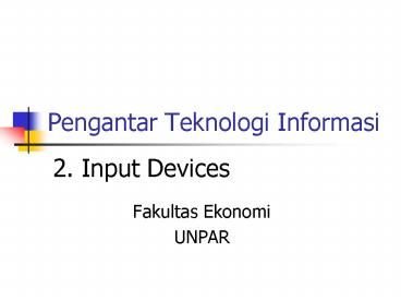 Pengantar Teknologi Informasi
