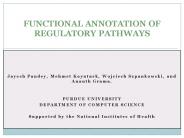 FUNCTIONAL ANNOTATION OF REGULATORY PATHWAYS