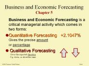 Business and Economic Forecasting Chapter 5