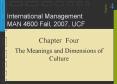International Management MAN 4600 Fall, 2007, UCF PowerPoint PPT Presentation