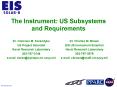 The Instrument: US Subsystems and Requirements PowerPoint PPT Presentation