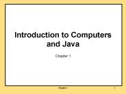Introduction to Computers and Java