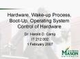 Hardware, Wake-up Process, Boot-Up, Operating System Control of Hardware PowerPoint PPT Presentation