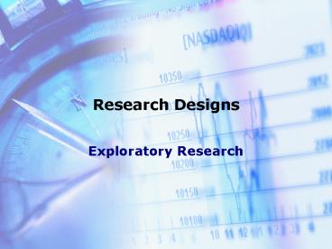 Research Designs