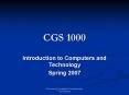 CGS 1000 PowerPoint PPT Presentation