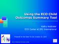 Using the ECO Child Outcomes Summary Tool PowerPoint PPT Presentation