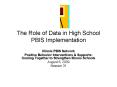 The Role of Data in High School PBIS Implementation PowerPoint PPT Presentation