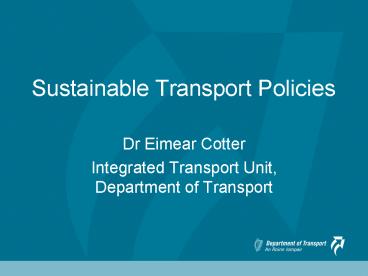 Sustainable Transport Policies