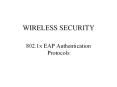 WIRELESS SECURITY PowerPoint PPT Presentation