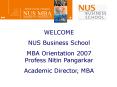NUS Business School PowerPoint PPT Presentation