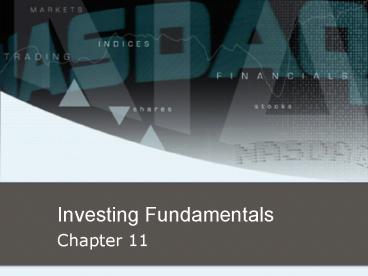 Investing Fundamentals