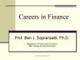 Careers in Finance PowerPoint PPT Presentation