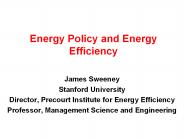 Energy Policy and Energy Efficiency