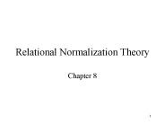 Relational Normalization Theory
