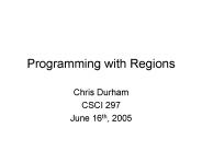 Programming with Regions