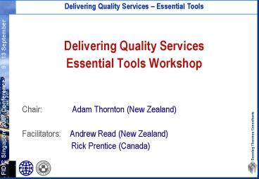 Delivering Quality Services