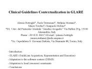 Clinical Guidelines Contextualization in GLARE