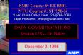 SMU Course : EE 8301 NTU Course : ST 750-N PowerPoint PPT Presentation