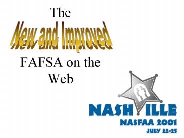 The  FAFSA on the Web
