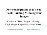 Polynomiography as a Visual Tool: Building Meaning from Images