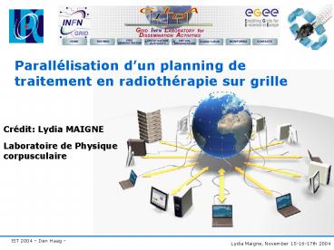 Paralllisation dun planning de traitement en radiothrapie sur grille