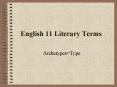 English 11 Literary Terms PowerPoint PPT Presentation