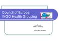 Council of Europe INGO Health Grouping PowerPoint PPT Presentation
