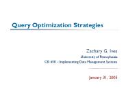 Query Optimization Strategies