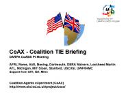 Coalition Agents eXperiment - The Coalition TIE