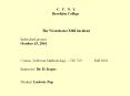 C' U' N' Y' Brooklyn College The Westchester MRI Incident Individual project October 15, 2001 Course PowerPoint PPT Presentation