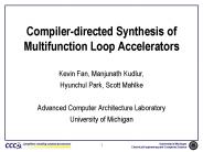 Compiler-directed Synthesis of Multifunction Loop Accelerators