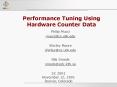 Performance Tuning Using Hardware Counter Data PowerPoint PPT Presentation