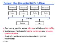 Review: Bus Connected SMPs (UMAs)