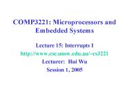COMP3221: Microprocessors and Embedded Systems