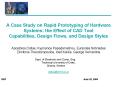 A Case Study on Rapid Prototyping of Hardware Systems: the Effect of CAD Tool Capabilities, Design F PowerPoint PPT Presentation