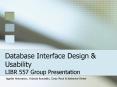 Database Interface Design PowerPoint PPT Presentation