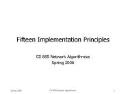 Fifteen Implementation Principles