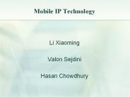 Mobile IP Technology