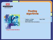 Routing algorithms