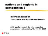 nations and regions in competition ?