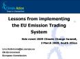 Lessons from implementing the EU Emission Trading System PowerPoint PPT Presentation
