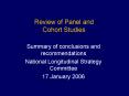 Review of Panel and Cohort Studies PowerPoint PPT Presentation