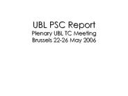 UBL PSC Report